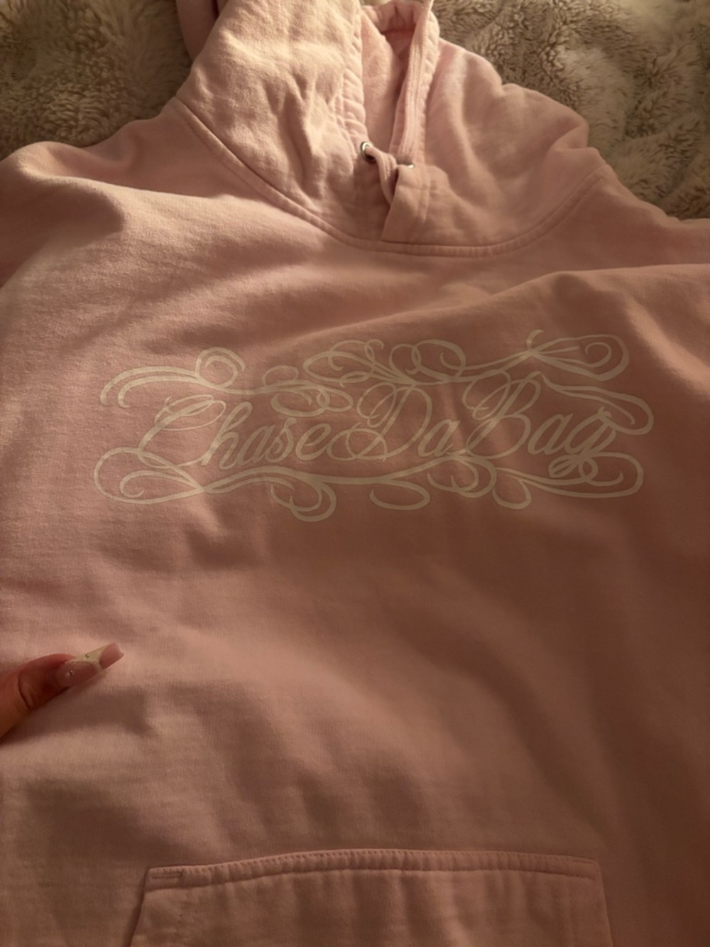 ChaseDaBag Pink Kids Hoodie - Graphic Pullover